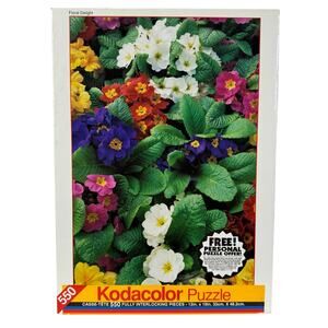 Kodacolor Floral Delight Stunning Flower 550 Piece Puzzle Bright Colors 1994